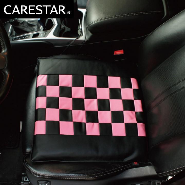 かわいいピンクのカークッション シングルサイズ Z Style クッション チェック柄 トラック ミニバン 助手席などに 普通車 軽自動車 運転席 経典ブランド クッション