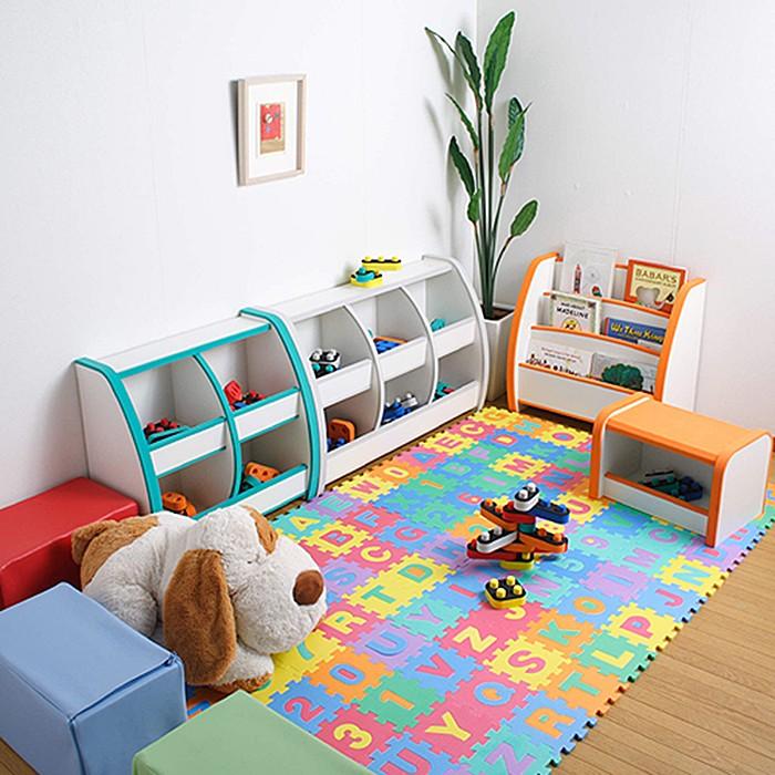 EVAキッズ 本棚 ワイド 幅93cm 高さ90cm 完成品 日本製 キッズ ベビー