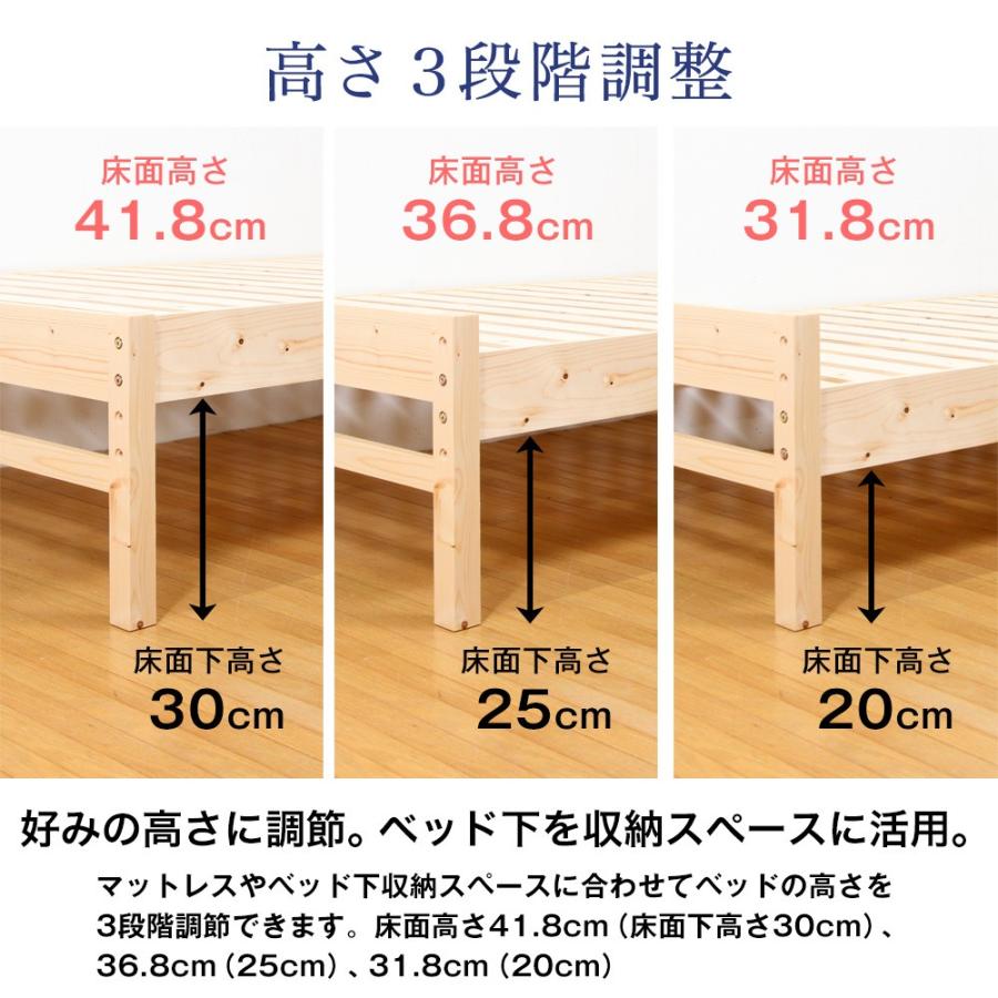 ベッドフレーム シングル ベッド シングルベッド アブサロム 天然木 北欧 3段階 耐荷重 150kg 木製 ベット 新生活 Msb 100 Baby Kids 知育家具のカラコロ 通販 Yahoo ショッピング