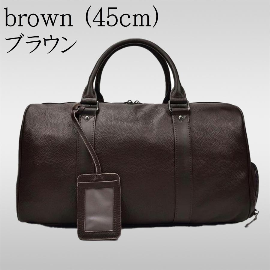 45cm】本革 製 ゴルフ 用 ボストンバッグ シューズ収納 防水 底鋲付き