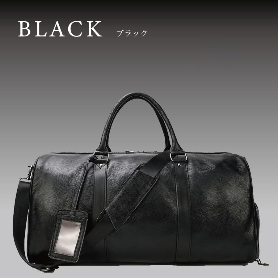 45cm】本革 製 ゴルフ 用 ボストンバッグ シューズ収納 防水 底鋲付き