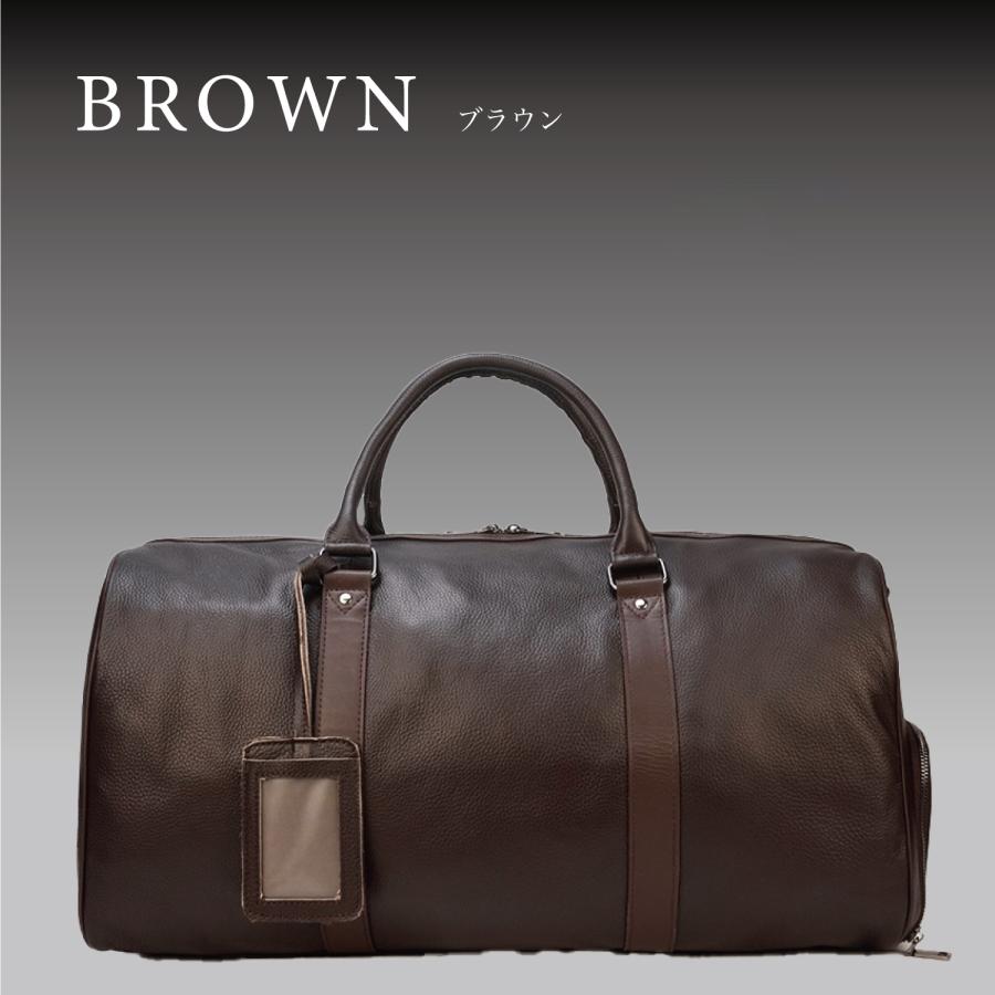 45cm】本革 製 ゴルフ 用 ボストンバッグ シューズ収納 防水 底鋲付き