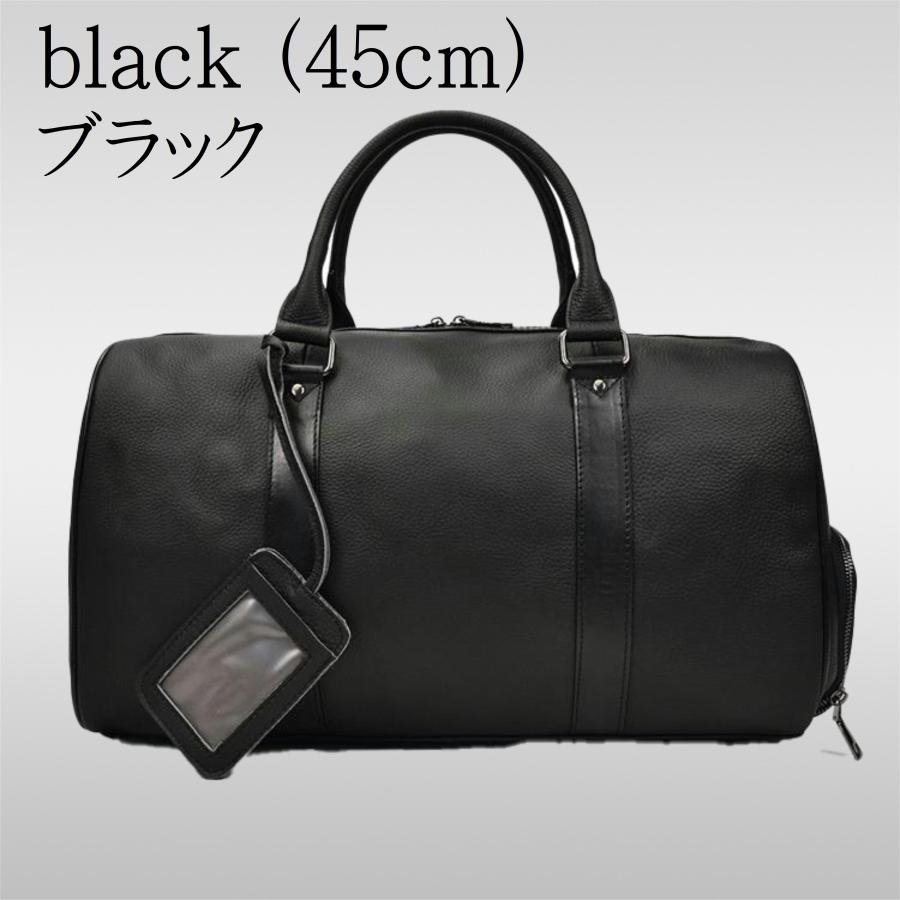 45cm】本革 製 ゴルフ 用 ボストンバッグ シューズ収納 防水 底鋲付き