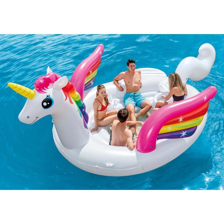 Costco コストコ Intex インテックス Unicorn Party ユニコーン パーティー アイランド 最大4人まで 大型 コストコ Cot 156 キャラメルカフェストア 通販 Yahoo ショッピング