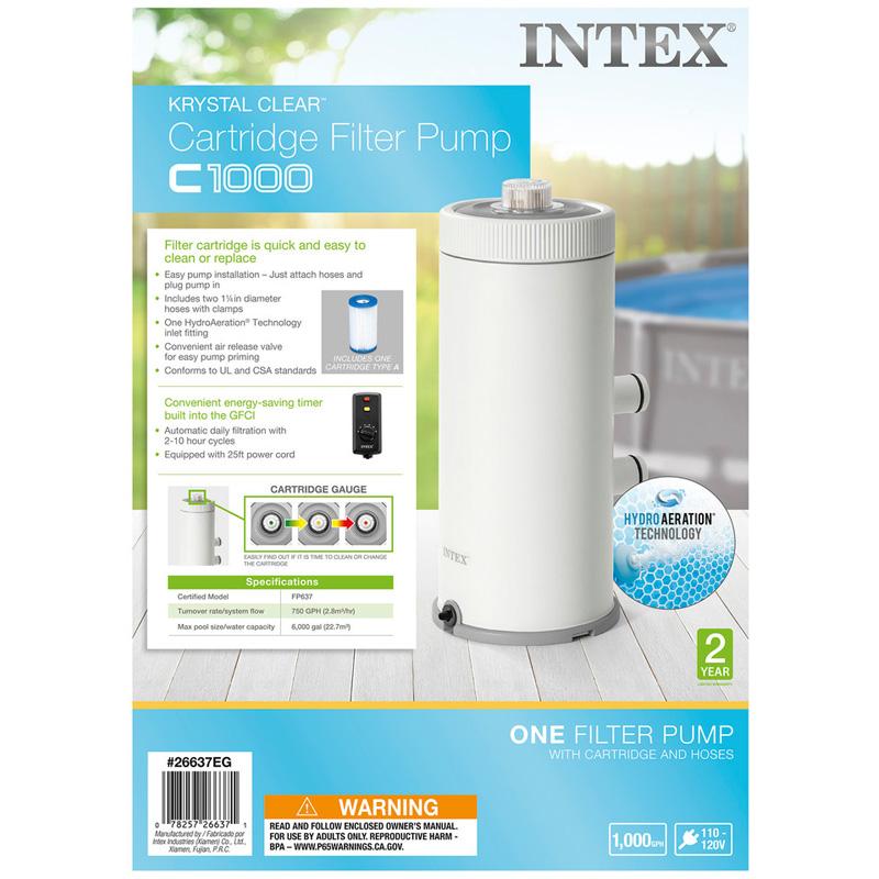 INTEX プール 家庭用 大型 インテックス フィルターポンプ 28637J