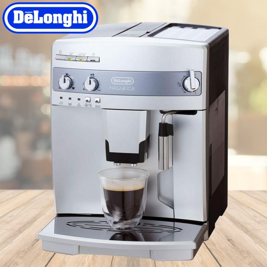 DeLonghi デロンギ 全自動コーヒーマシン マグニフィカ バリスタ コーヒーメーカー シルバー ESAM03110S 送料無料