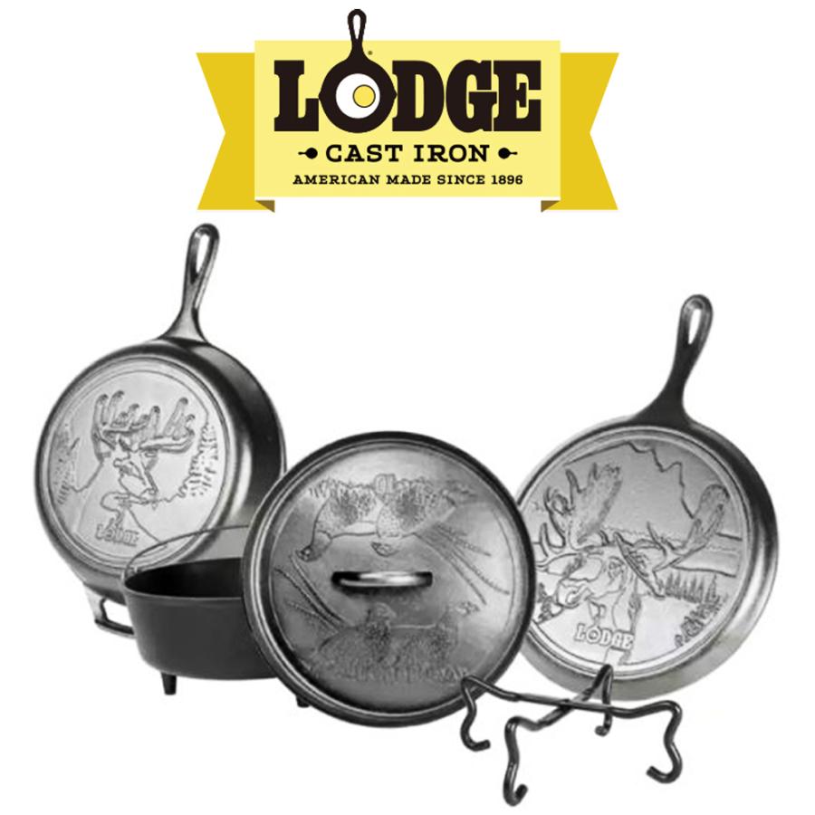 送料無料 ロッジ Lodge ワイルドライフキャスト アイアン調理 5点セット 5Piece Wildlife Cast Iron Cook