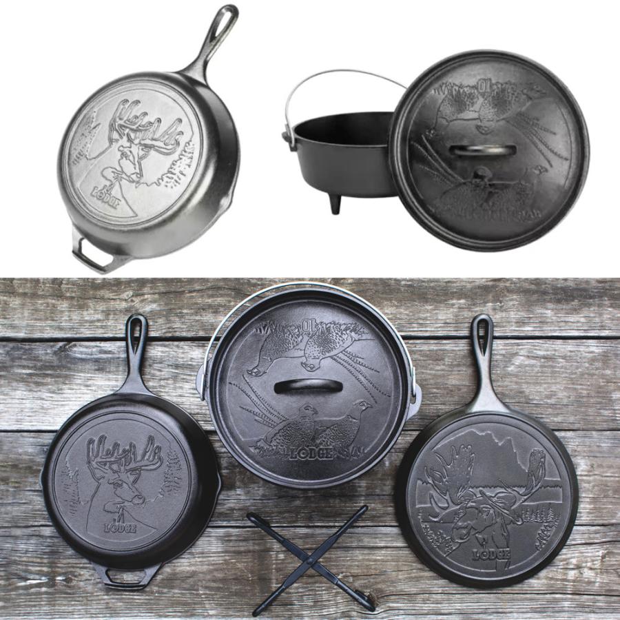 送料無料 ロッジ Lodge ワイルドライフキャスト アイアン調理 5点セット 5Piece Wildlife Cast Iron Cook
