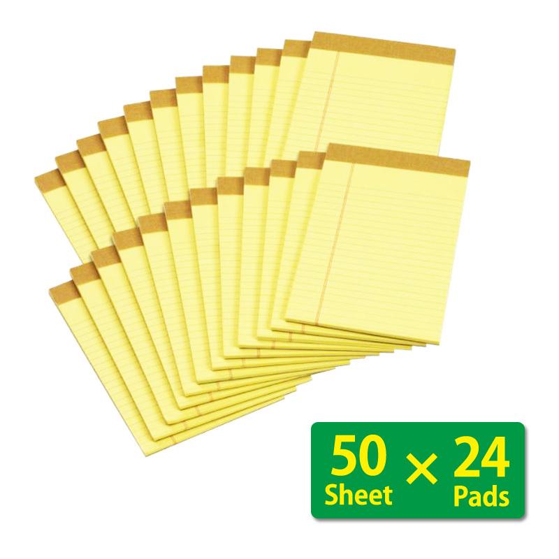 トプス ジュニアサイズ イエローパッド 50枚 24冊入 メモ用紙 JUNIOR SIZE YELLOW PAD 50sheet 24P