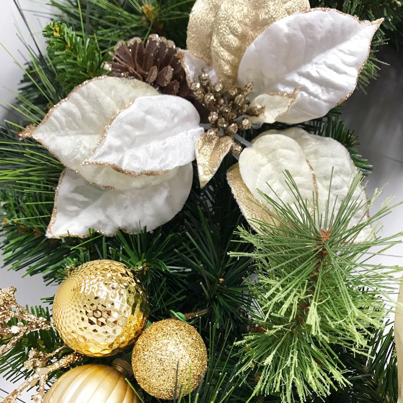 クリスマス ファッション リース 直径61cm 赤 白 レッド ホワイト コストコ Costco Christmas 玄関 ドア おしゃれ 北欧 飾り オーナメント Xmas 造花 松ぼっくり Cot キャラメルカフェストア 通販 Yahoo ショッピング