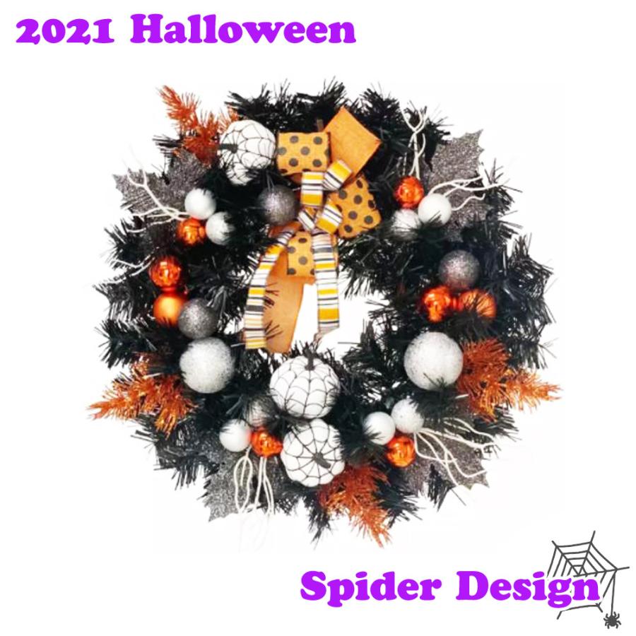 送料無料 21 ハロウィン リース 直径 約61cm クモ 蜘蛛 Halloween Wreath Spider コストコ Costco 超ポイントアップ祭