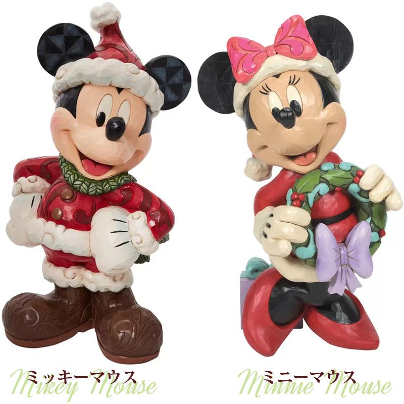 Disney ジム ショア Jim Shore ミッキー ミニー サンタの置物 Disney ジム ショア Jim Shore ミッキー ミニー サンタの置物