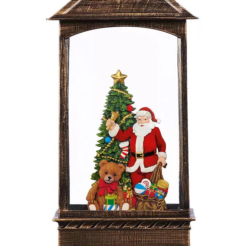 クリスマス LEDライト付 ホリデーランタン ウォーターグローブ スノー