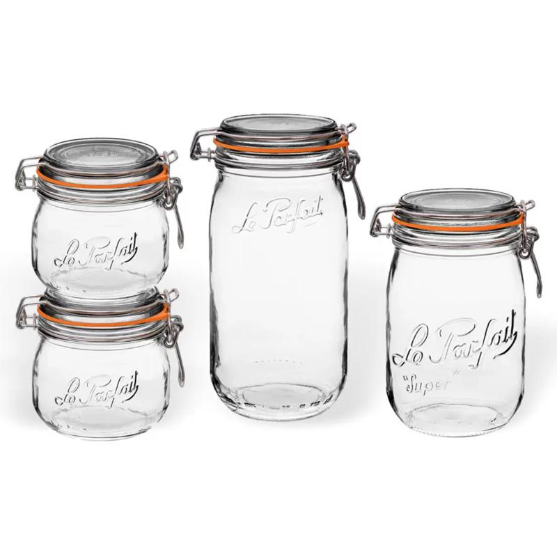 Le Parfait（ル・パルフェ） スーパージャー ガラス 食品保存 容器 4個