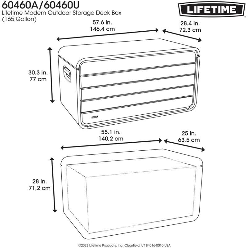 屋外収納物置 625L 165ガロン BOX 収納ベンチ 物置き ライフタイム 61EgkGdSUCL._AC_UF1000,
