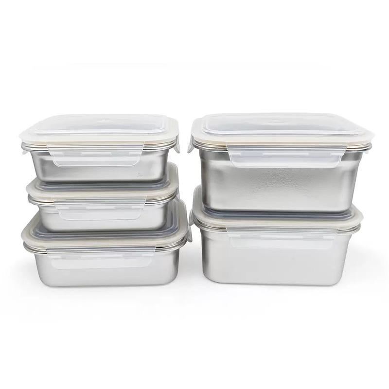 ステンレスフードストレージ 5個セット 1785483 食品 保存 容器 食洗機