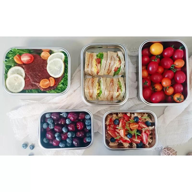 5個セット✖️ステンレスフードストレージコンテナ 蓋付き 5個セット✖️ステンレスフードストレージコンテナ 蓋付き 5個セット