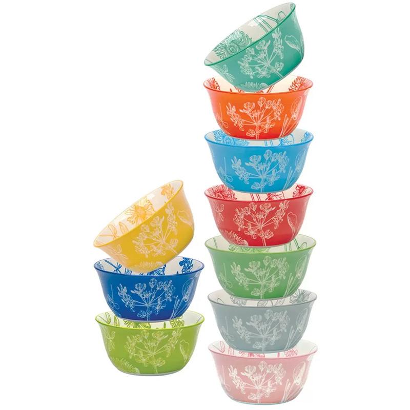 サーティファイド ボウル ボタニカル柄 10個 セット 1796136 カラフル
