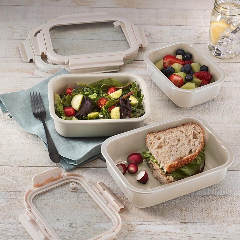 セラミック保存容器 5個セット 1796147 オーブン 強化ガラス蓋 レンジ