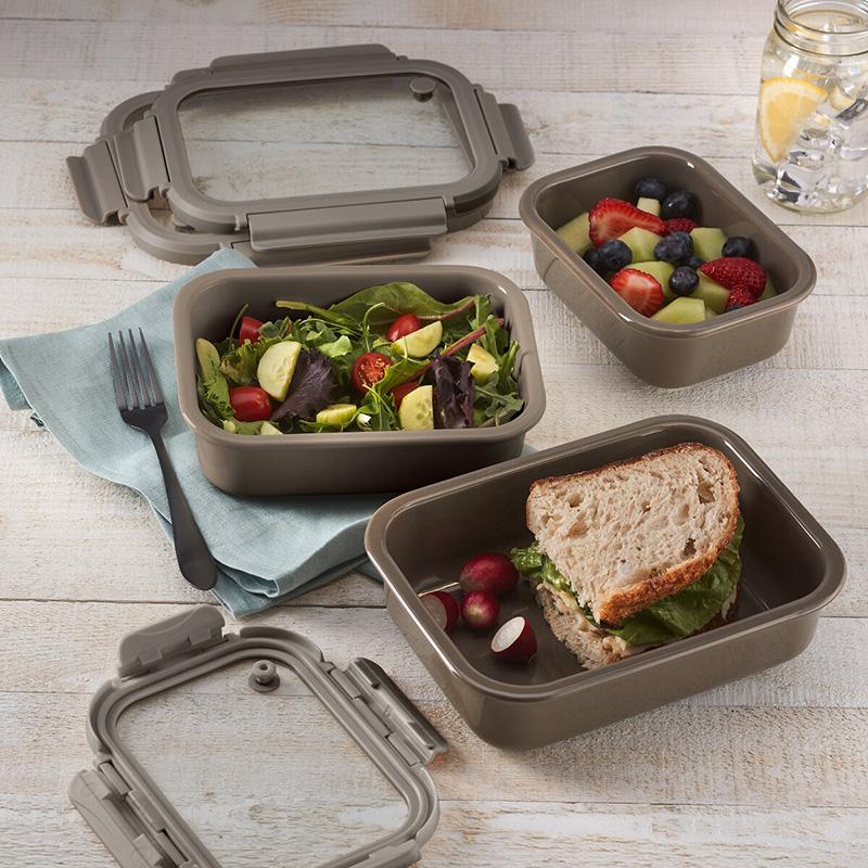 セラミック保存容器 5個セット 1796147 オーブン 強化ガラス蓋 レンジ