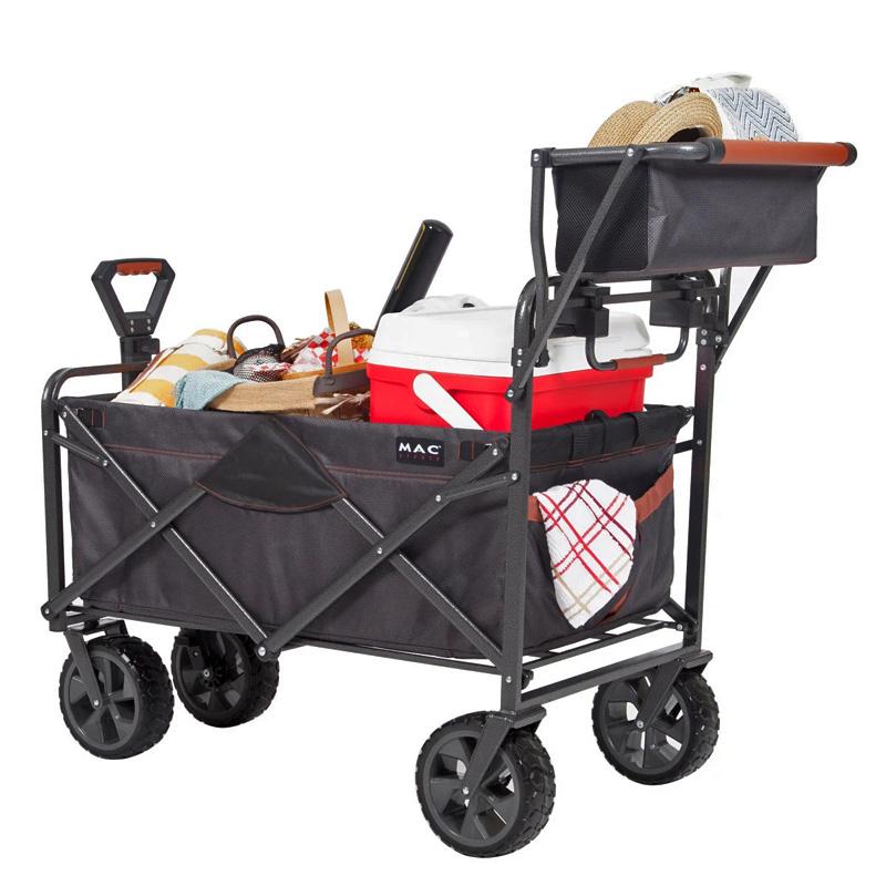 マックスポーツ 折り畳み ワゴンXL ブラック グレー 1844246 ブレーキ