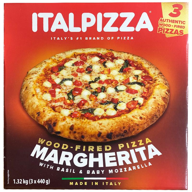 冷凍 ITALPIZZA マルゲリータ ピザ 3枚 1896287 薪焼きピザ ピッツァ