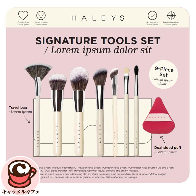 メイクブラシ セット ブラシ パウダーパフ ケース 1913381 高品質