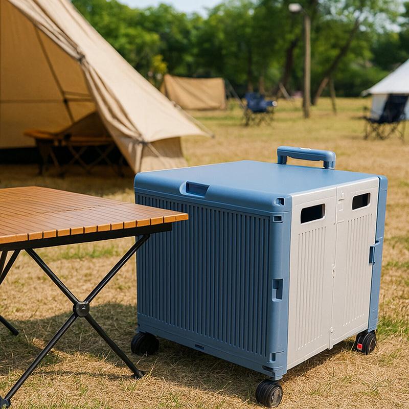 キャリーカート　折りたたみ　テーブル付き　キャンプ　コンテナ　アウトドア　50L スペースメイド 折りたたみ カート 50L 折り畳み コンパクト 収納