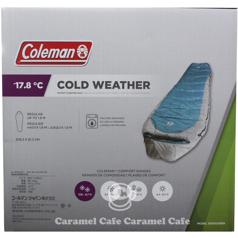 コールマン シルバートン コールドウェザー シュラフ マミー型 COLD WEATHER 大人用 寝袋 冬用 -17.8度 キャンプ アウトドア 577961 Coleman 父の日｜caramelcafe｜14