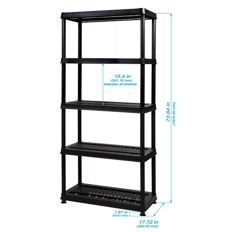 5段 ユーティリティラック 2322029 グリーンメイド 185x91x46cm