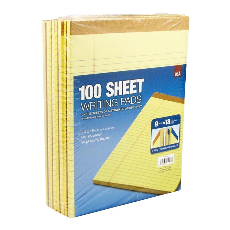 トプス レターサイズ イエローリーガルパッド 100枚 9冊入り メモ用紙 YELLOW LEGAL PAD 100page 9P コストコ