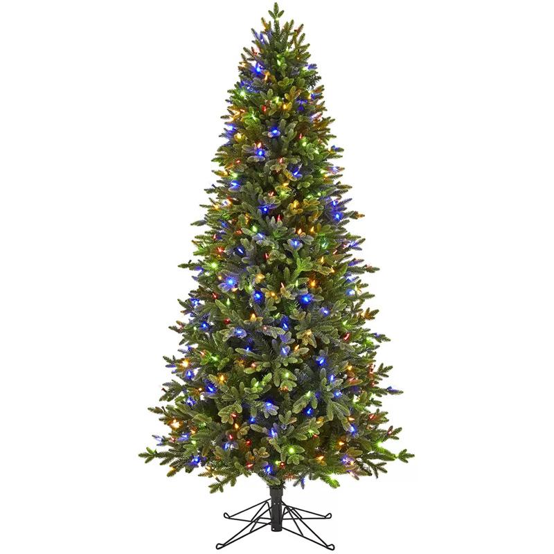 2024最新 クリスマスツリー スリム型 電飾付 198cm LED 450球 28902 省 