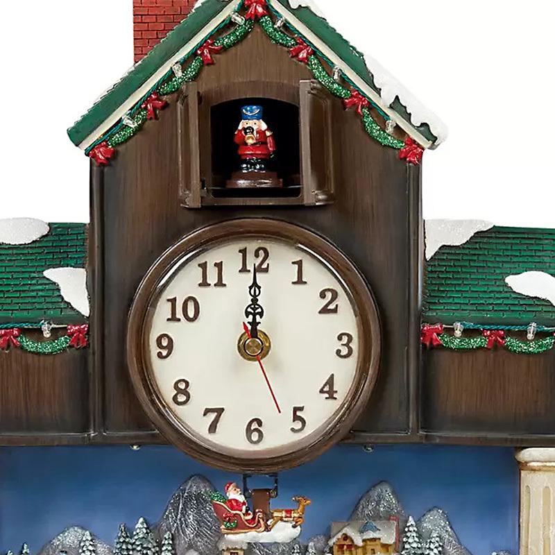 コストコ アニメイテッド クロック 置時計 北欧 クリスマスソング収録