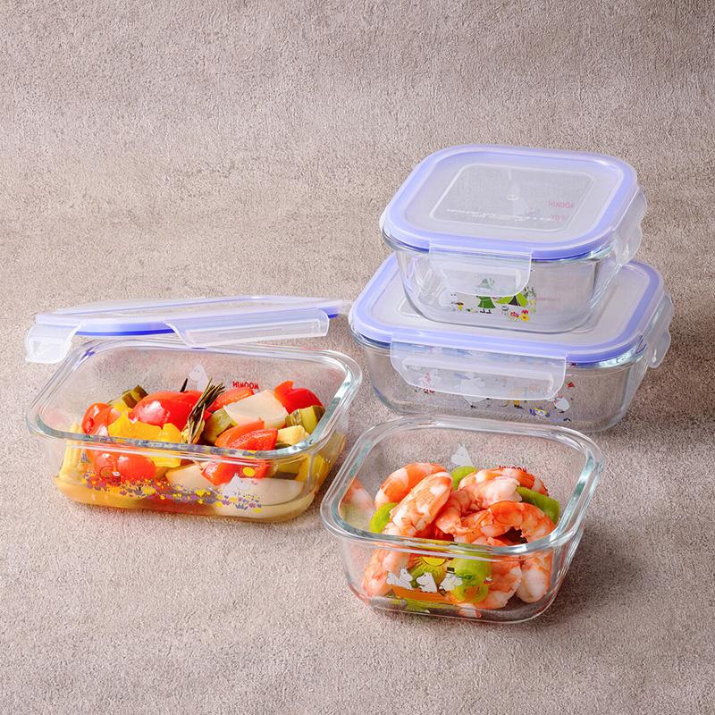 PYREX（パイレックス） ムーミン エアタイト ガラスストレージ 4個