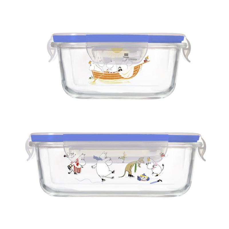 PYREX（パイレックス） ムーミン エアタイト ガラスストレージ 4個