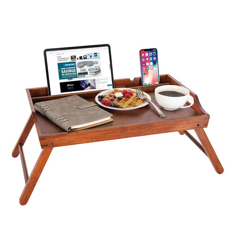 あすつく ラップトレイ ベットトレー バンブー ミニ テーブル コストコ お盆 竹 ベッドトレイ 折りたたみ ローテーブル タブレット スマホ