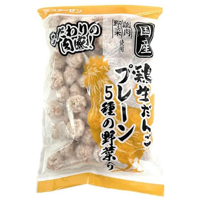 スターゼン 国産 鶏生だんご 1100g 46409 鶏肉 野菜 1kg 鍋 スープ 肉団子 お弁当 おかず 一品 惣菜 おつまみ 冷凍 大容量 業務用 コストコ 食品 クール便 | スターゼン | 01