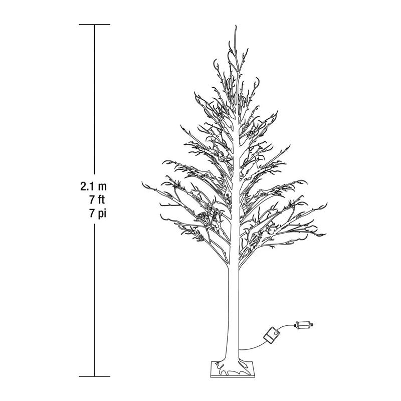 LEDライト付き アイスツリー 高さ213cm 51368 LED 224球 クリスマス