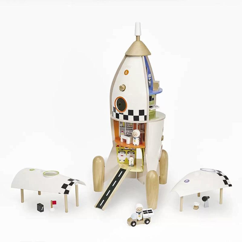 女の子向けプレゼント集結 classic world 組み立てロケット 12個のロケットルームを組み立てよう 53055 クラシックワールド 人形 宇宙 飛行士 木製 木 誕生日 クリスマス プレゼント 3歳