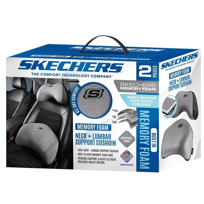 スケッチャーズ 車用 クッション 2PCセット 首＆腰用 57120 SKECHERS
