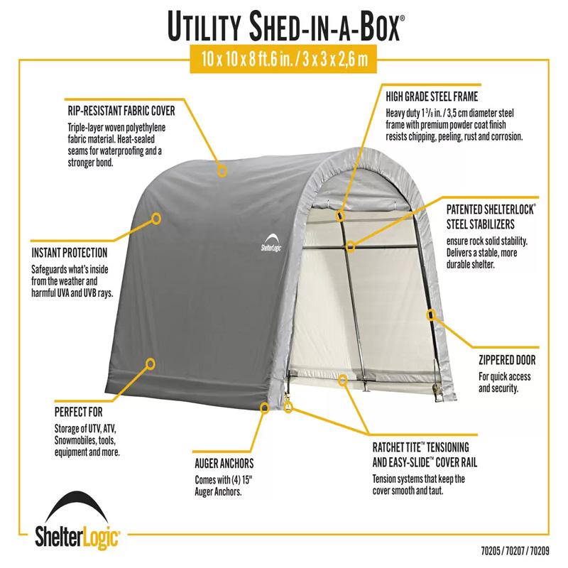ShelterLogic シェルターロジック 屋外 収納 物置 3x3x2.6m ShelterLogic シェルターロジック 屋外 収納 物置 3x3x2.6m