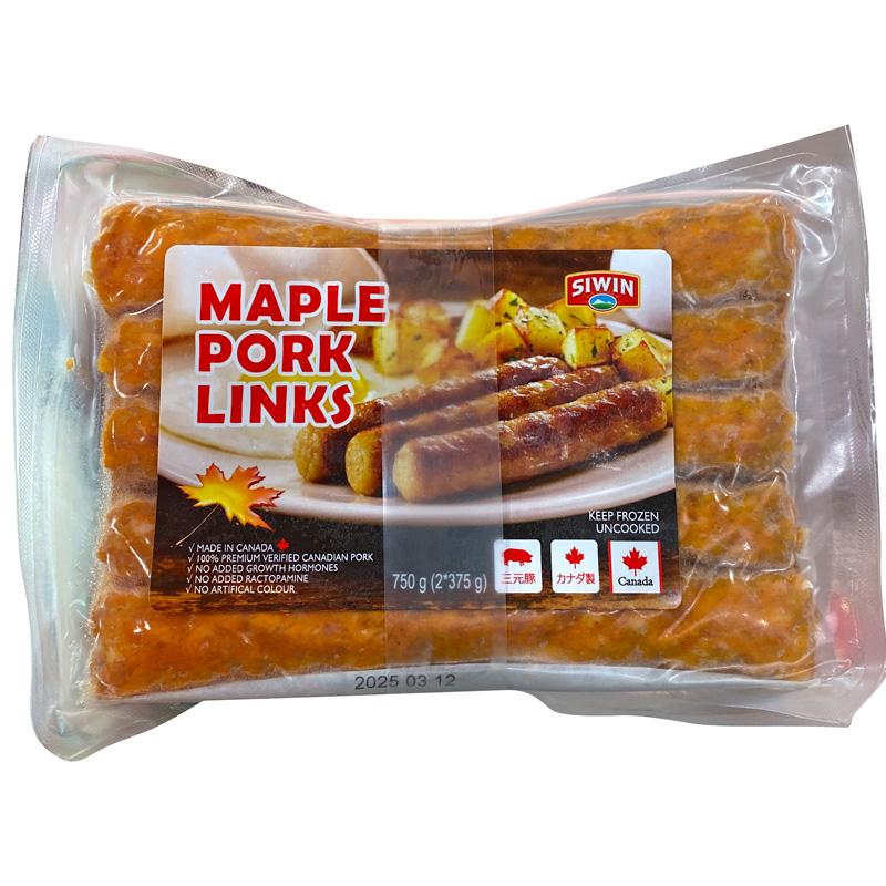 クール冷凍便 SIWIN ポーク ソーセージ リンクス メープルシロップ味