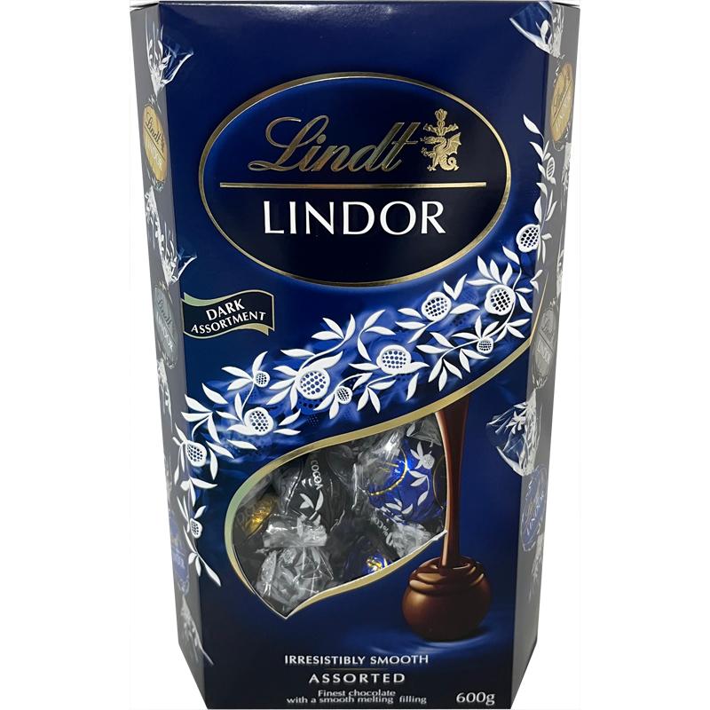 LINDOR Lindt リンツ リンドール ダークアソート 600g 紺箱 3種 ダーク
