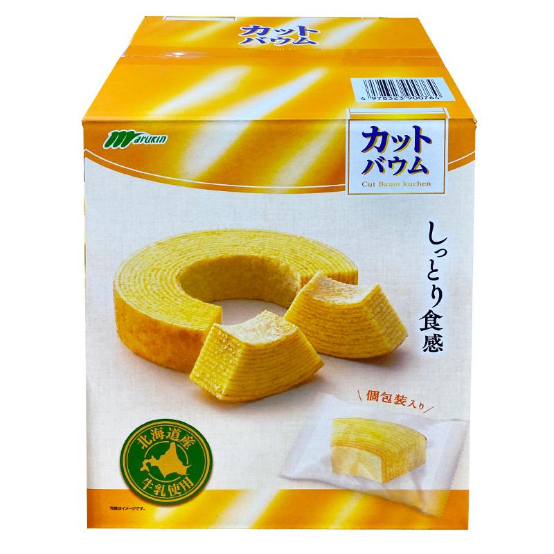 マルキン カットバウム 48個 61471 バウムクーヘン 北海道産牛乳