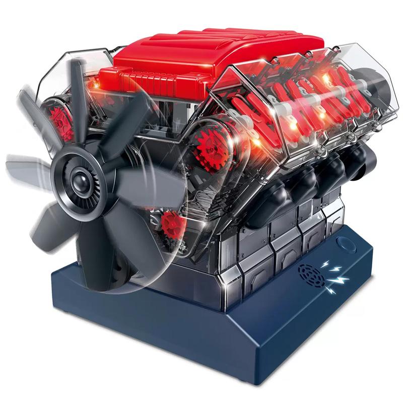 V8エンジン 模型 ブロック 組立 STEM教材 車 模型 電動モデル V8エンジン 模型 ブロック 組立 STEM教材 車 模型 電動モデル