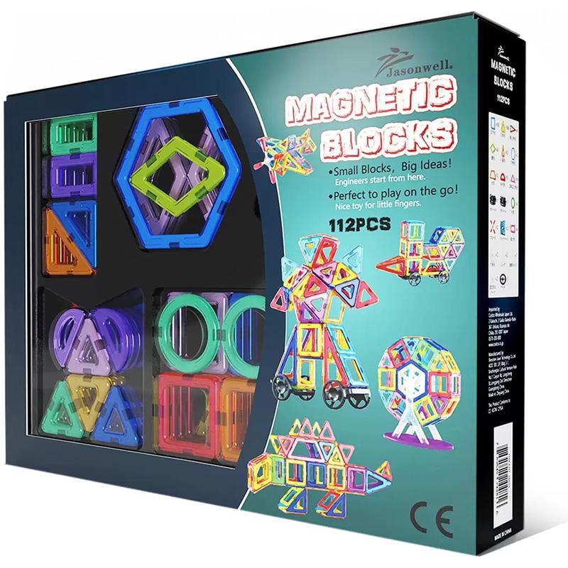 マグネティックブロック 112個 63946 想像力 磁石 ブロック 知育 知育