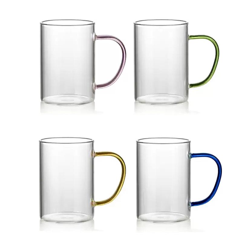 キングクリスタル カラーハンドル ガラス カップ 8個 セット 649066