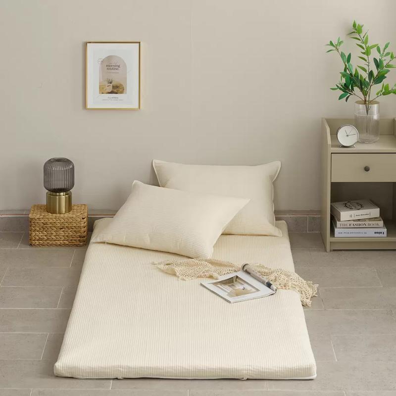 ROOMINE コットンメモリーフォームトッパー ナチュラルコットン 敷布団 コットンメモリーフォームトッパー 66166 100x200x5cm 肌に優しい 吸湿