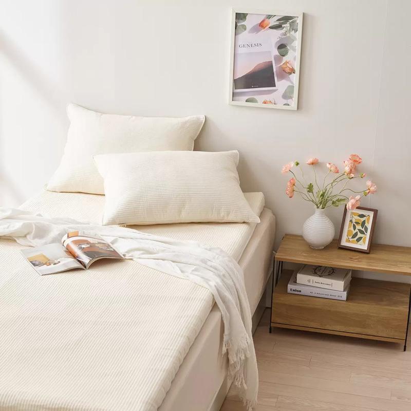 コットンメモリーフォームトッパー 66166 100x200x5cm 肌に優しい 吸湿