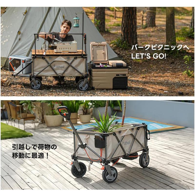 Litheli 電動キャリーワゴン W1 Pro 66352 電気駆動 速度調節 防水